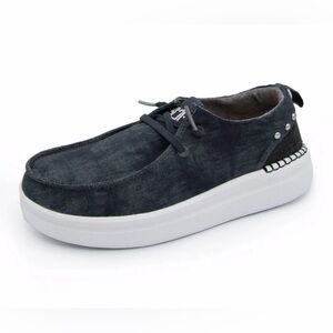 Hey Dude Wendy Rise Platform Shoes in Rivet Onyx Grey